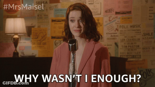 Woman Singing Into Microphone Saying Why Wasn't I Enough GIF