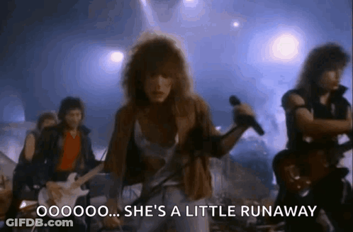 Woman Singing Into Microphone She's A Little Runaway GIF