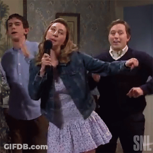 Woman Singing Into Microphone SNL GIF