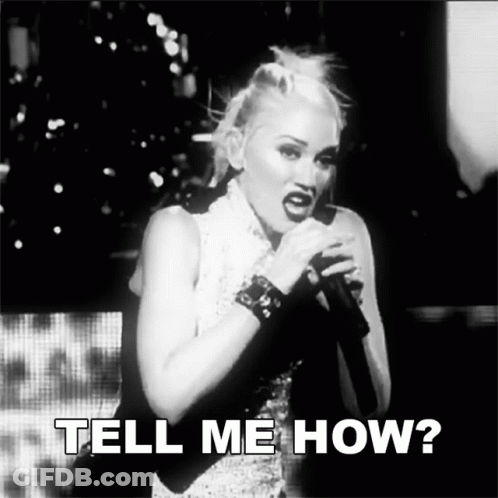 Woman Singing Into Microphone Tell Me How GIF