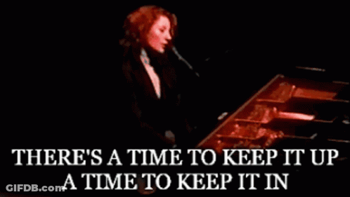 Woman Singing Into Microphone There's A Time To Keep It Up GIF