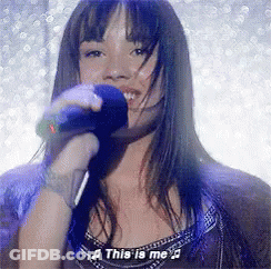 Woman Singing Into Microphone This Is Me GIF