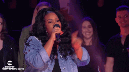 Woman Singing Into Microphone TNT GIF
