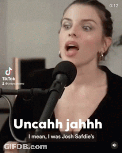Woman Singing Into Microphone Uncahh Jahhh GIF