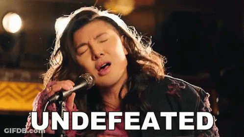 Woman Singing Into Microphone Undefeated GIF