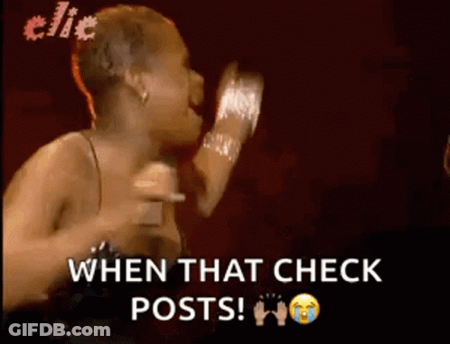 Woman Singing Into Microphone When That Check Posts GIF