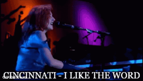 Woman Singing Into Microphone While Playing Piano Cincinnati I Like The Word GIF