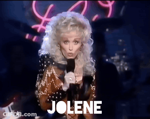 Woman Singing Into Microphone With Jolene GIF