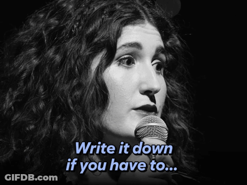Woman Singing Into Microphone Write It Down If You Have To GIF