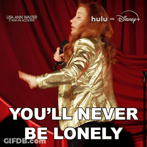 Woman Singing Into Microphone You'll Never Be Lonely GIF