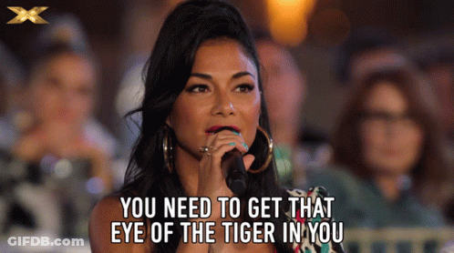 Woman Singing Into Microphone You Need To Get That Eye Of The Tiger In You GIF