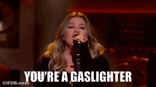 Woman Singing Into Microphone You're A Gaslighter GIF