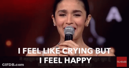 Woman Singing Into Shure Microphone I Feel Like Crying But I Feel Happy GIF