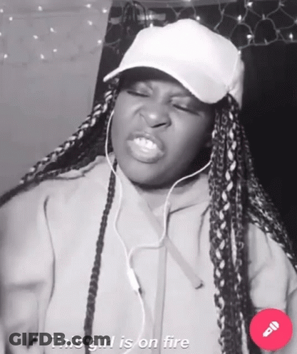 Woman Singing Microphone This Girl Is On Fire GIF