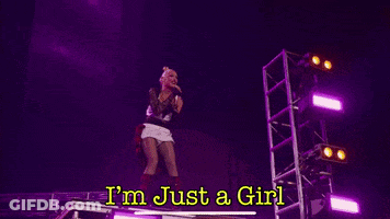 Woman Singing On Stage I'm Just A Girl GIF