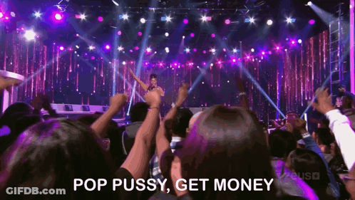 Woman Singing On Stage Pop Pussy Get Money GIF