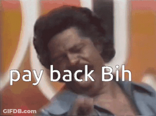 Woman Singing Pay Back Bih GIF