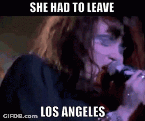 Woman Singing She Had To Leave Los Angeles GIF