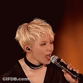 Woman Singing Tongue Out Microphone GIF