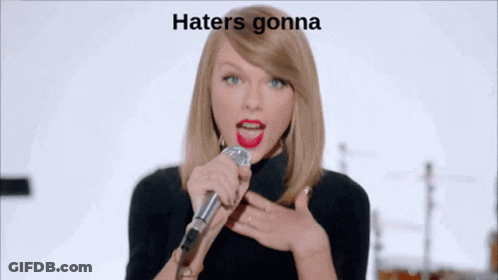 Woman Singing With Haters Gonna Band GIF