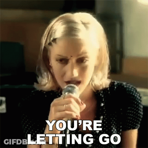 Woman Singing You're Letting Go Into Microphone GIF