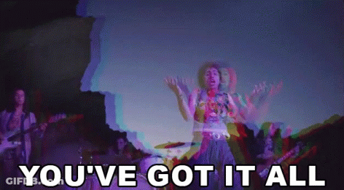 Woman Singing You've Got It All GIF