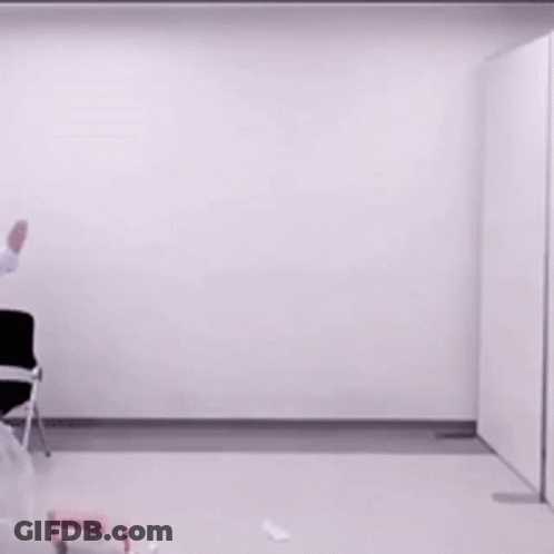 Woman Sits At Table Saying In Defense GIF