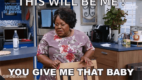 Woman Sits In Kitchen Saying This Will Be Me GIF