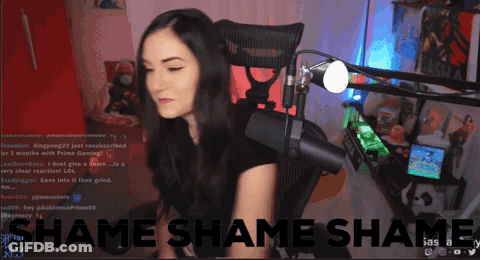 Woman Sitting At Microphone Saying Shame Shame Shame GIF