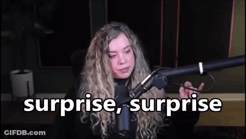 Woman Sitting At Microphone Surprise Surprise GIF