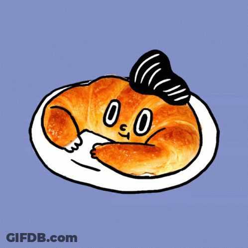 Woman Sitting At Table Eating Bread GIF