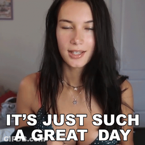 Woman Sitting At Table Saying You Look So Nice GIF