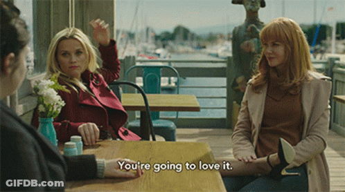 Woman Sitting At Table Saying You're Going To Love It GIF