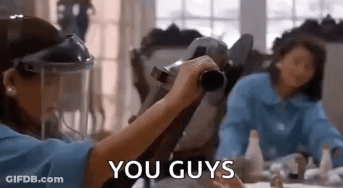 Woman Sitting At Table With Child Saying You Guys GIF