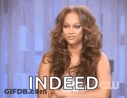 Woman Sitting Crossed Arms With Indeed GIF
