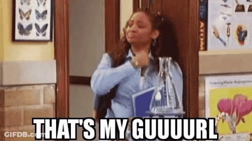 Woman Sitting Crossed Fingers Saying My Girl GIF
