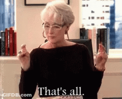 Woman Sitting Crossed Fingers Saying Thats All GIF