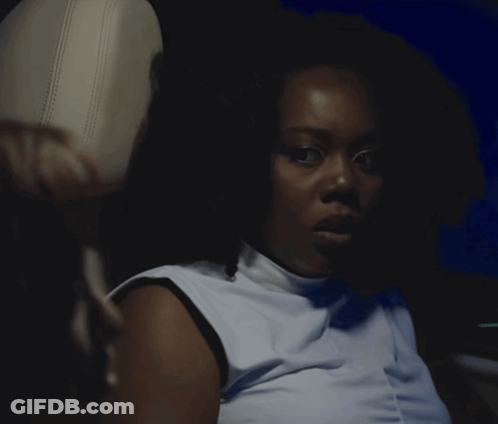 Woman Sitting In Back Seat Eyes Closed GIF
