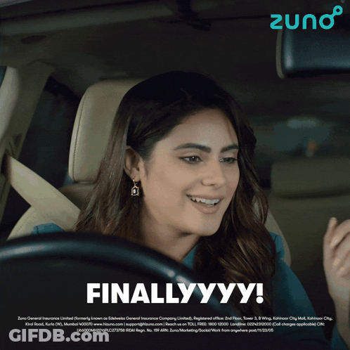 Woman Sitting In Car Finally GIF