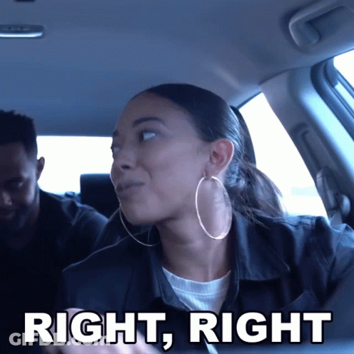Woman Sitting In Car Right Right GIF