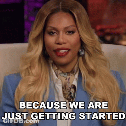Woman Sitting In Chair Because We Are Just Getting Started GIF