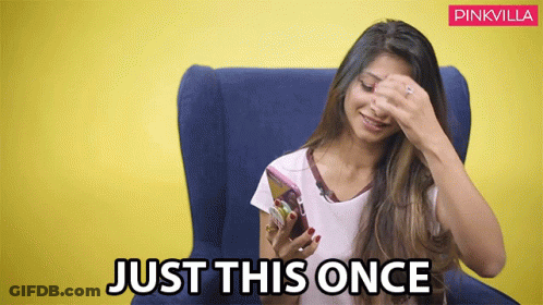 Woman Sitting In Chair Hand On Forehead Just This Once GIF