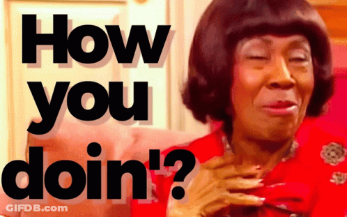 Woman Sitting In Chair Saying How You Doin GIF