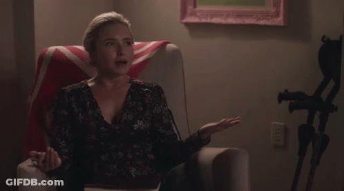 Woman Sitting In Chair Saying I'm Just Being Honest GIF