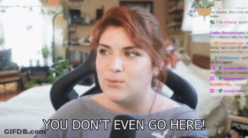 Woman Sitting In Chair Saying You Don't Even Go Here GIF