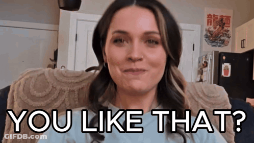 Woman Sitting In Chair Saying You Like That GIF