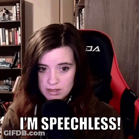 Woman Sitting In Chair Speechless GIF