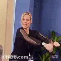 Woman Sitting In Chair Talking GIF