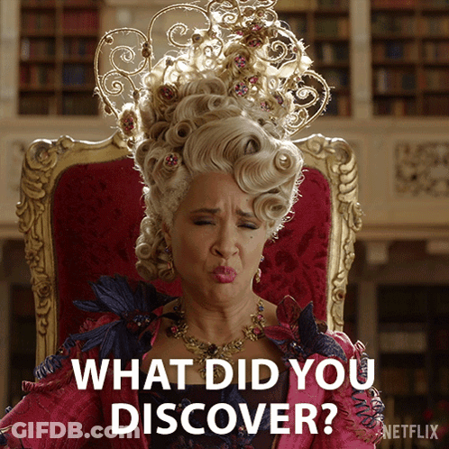 Woman Sitting In Chair What Did You Discover GIF