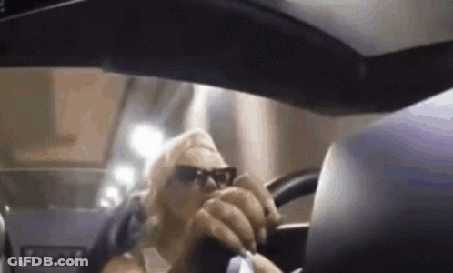 Woman Sitting In Driver Seat Talking On Cell Phone GIF